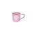 Caneca Esmaltada Rosa Xicara Pequena Hello 120ml