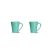 Caneca Tulipa Xicara Ceramica Verde Ciano Fosco 300ml 2un