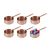 Panelinha Couvert Cobre Mini Panela 120ml Finger Food Buffet 6un