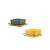 Tigela Porcelana Quadrada Amarelo Tabua Bambu Finger Food 2un