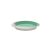 Travessa Porcelana Tigela Oval Pequena Verde Branco 1un