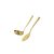 Concha e Colher Dourado Utensilios de Cozinha Talheres Inox