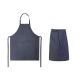 Avental Jeans Cintura Kit Profissional Chef Bartender 2un