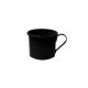 Caneca Mini Cafe Sobremesa Aluminio Preto Xicara 75ml