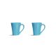 Caneca Tulipa Xicara Ceramica Azul Claro Fosco 300ml 2un