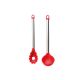 Concha e Colher Pegador Silicone Vermelho Inox Utensilios